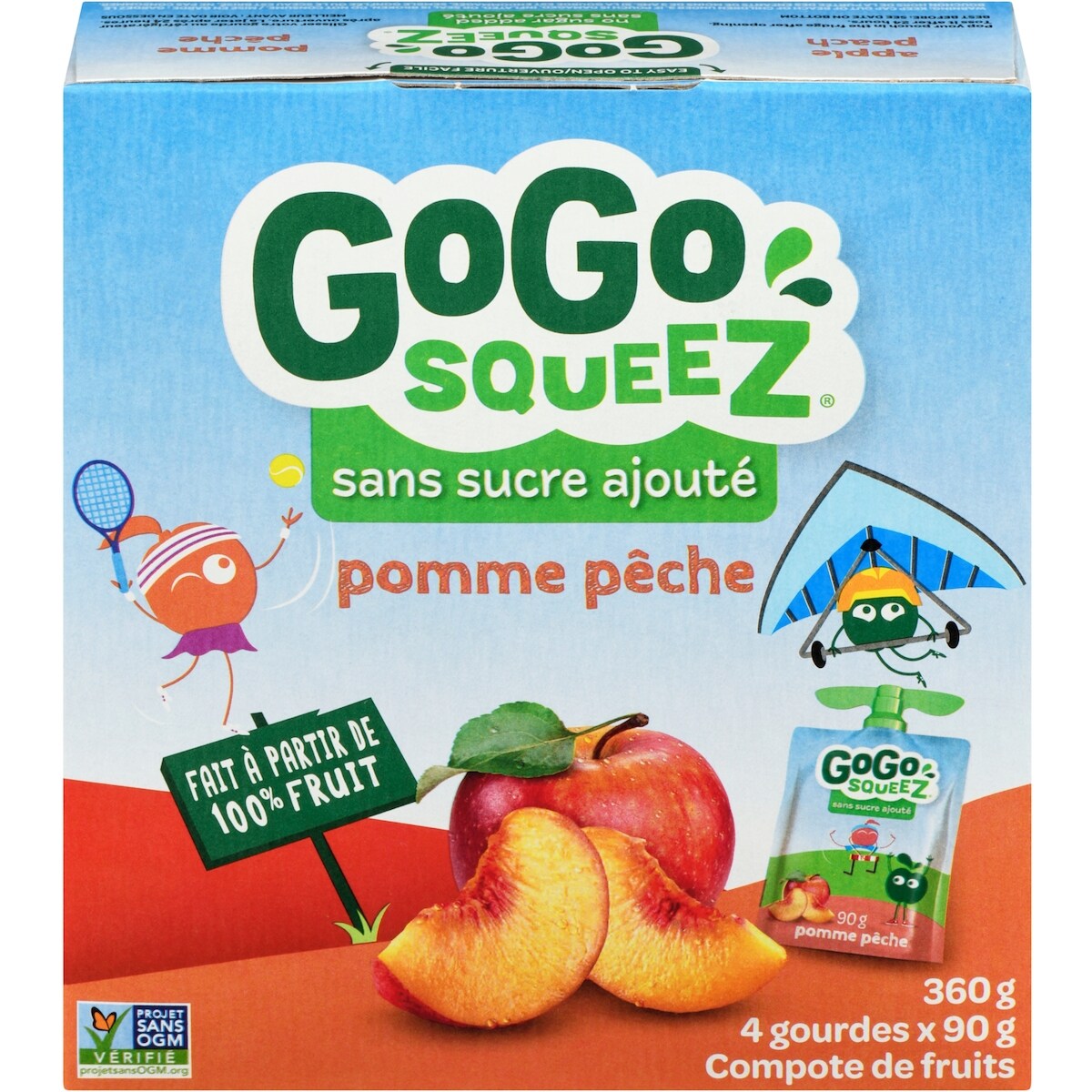 Compote aux pommes et aux pêches