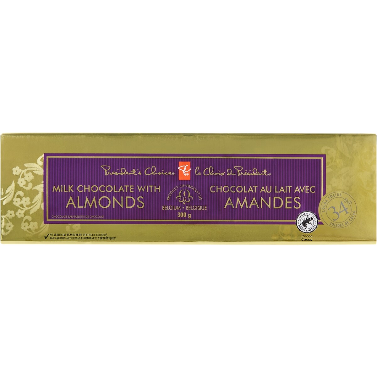Tablette de chocolat au lait avec amandes