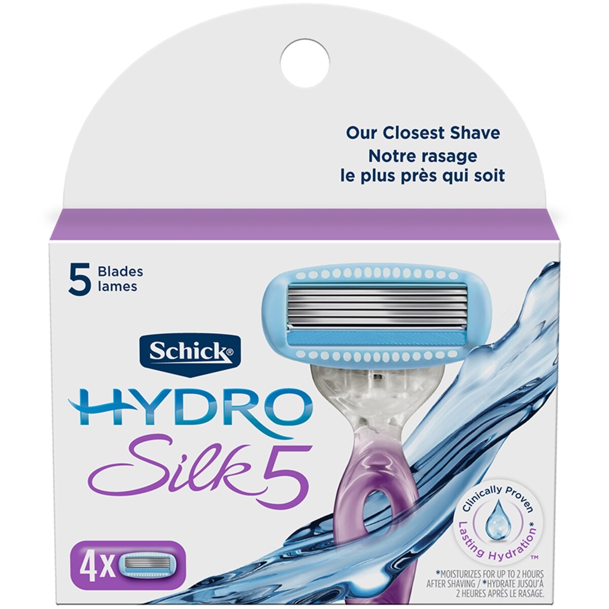 Cartouches de lames Schick Hydro Silk pour femmes, 4u