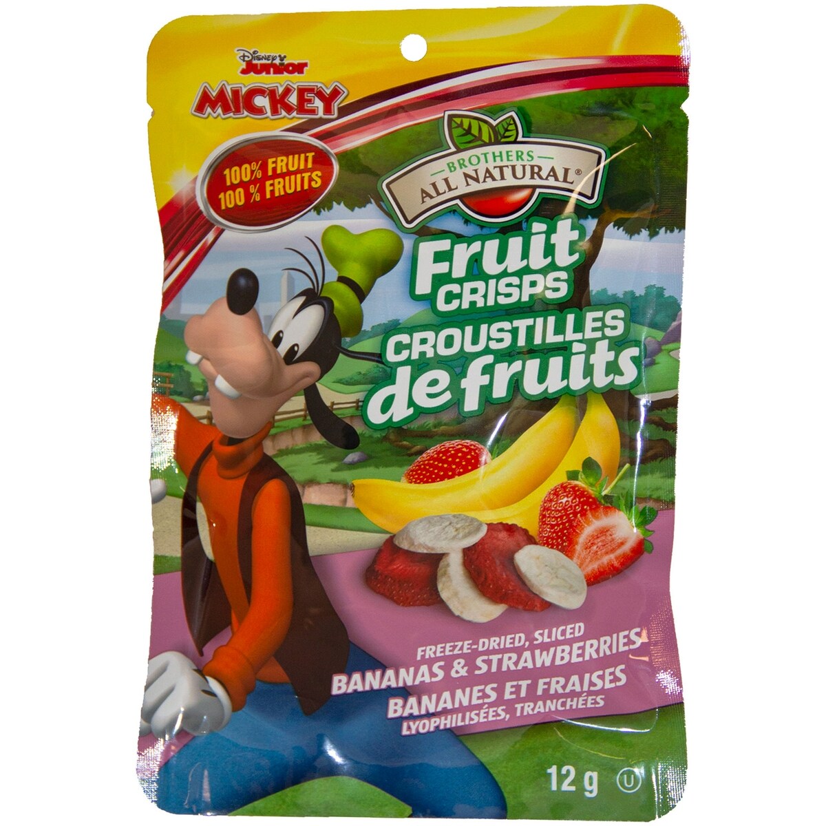 Croustillants de Fruit Vraies Fraises et Bananes Tranchées Lyophilisées