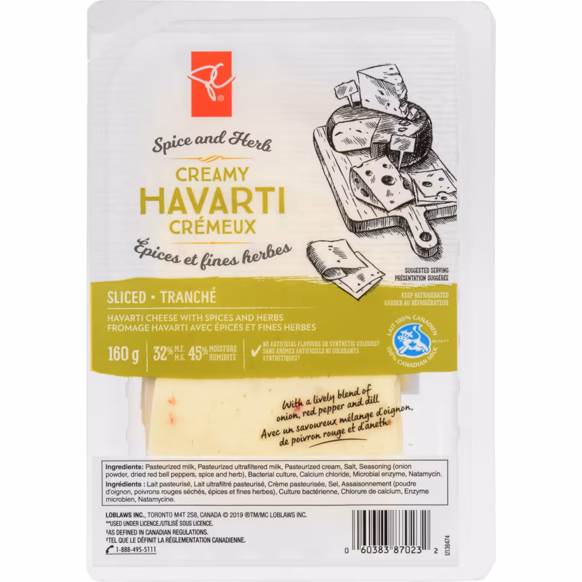 Fromage Havarti Aux Fines Herbes Et Épices En Tranches