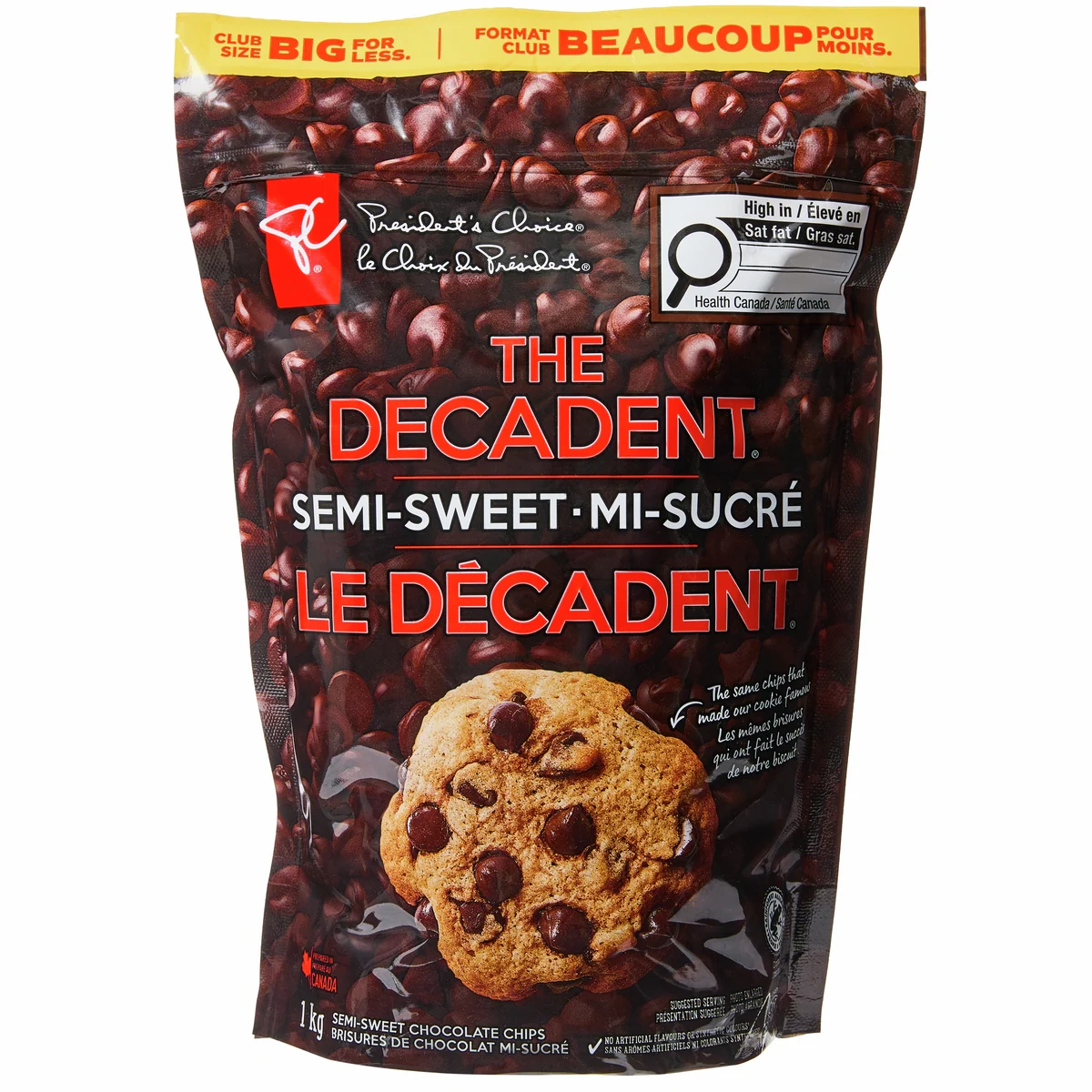 Brisures de chocolat mi-sucré Le Décadent, Format Club