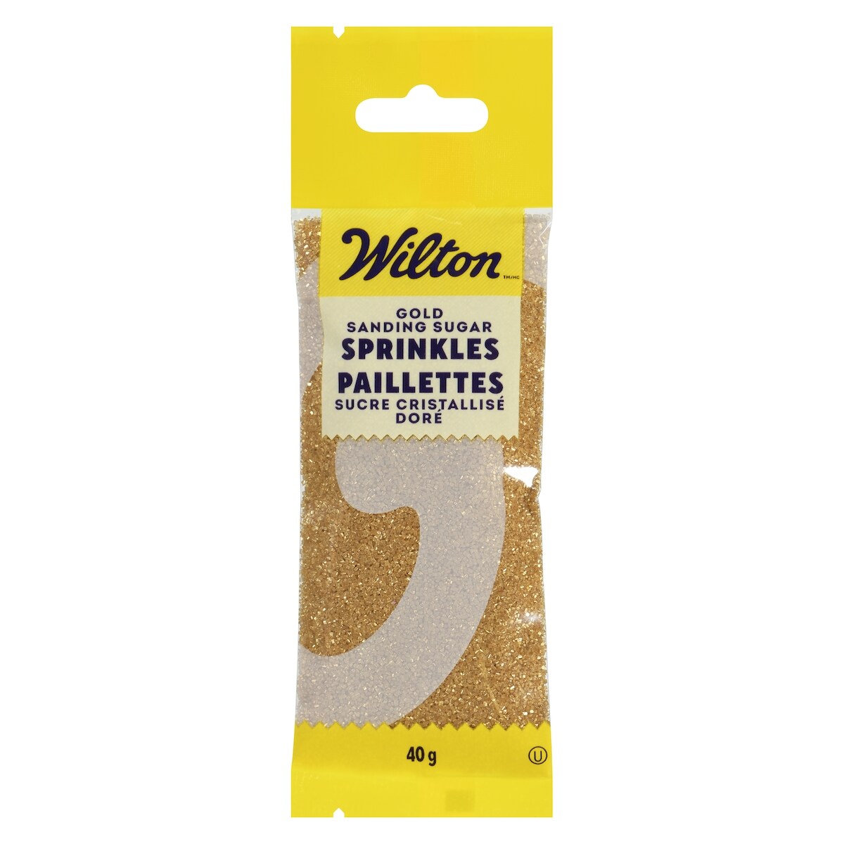 Sachet de sucre cristallisé doré