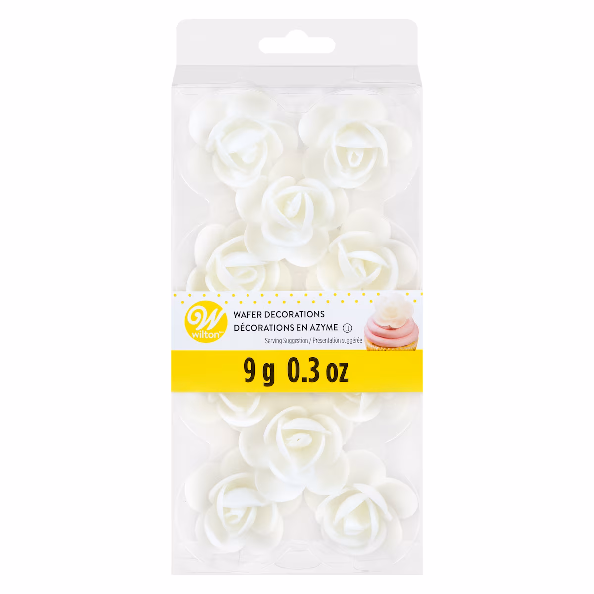 Décorations oublies roses blanches