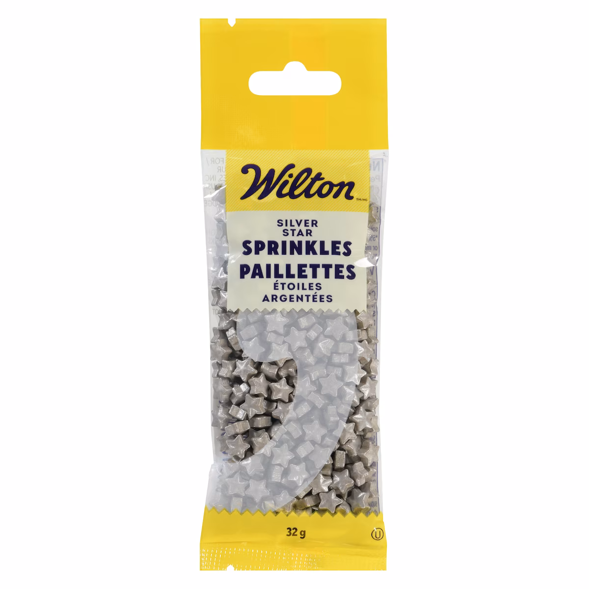 Sac de paillettes Étoiles argent,, 30 g
