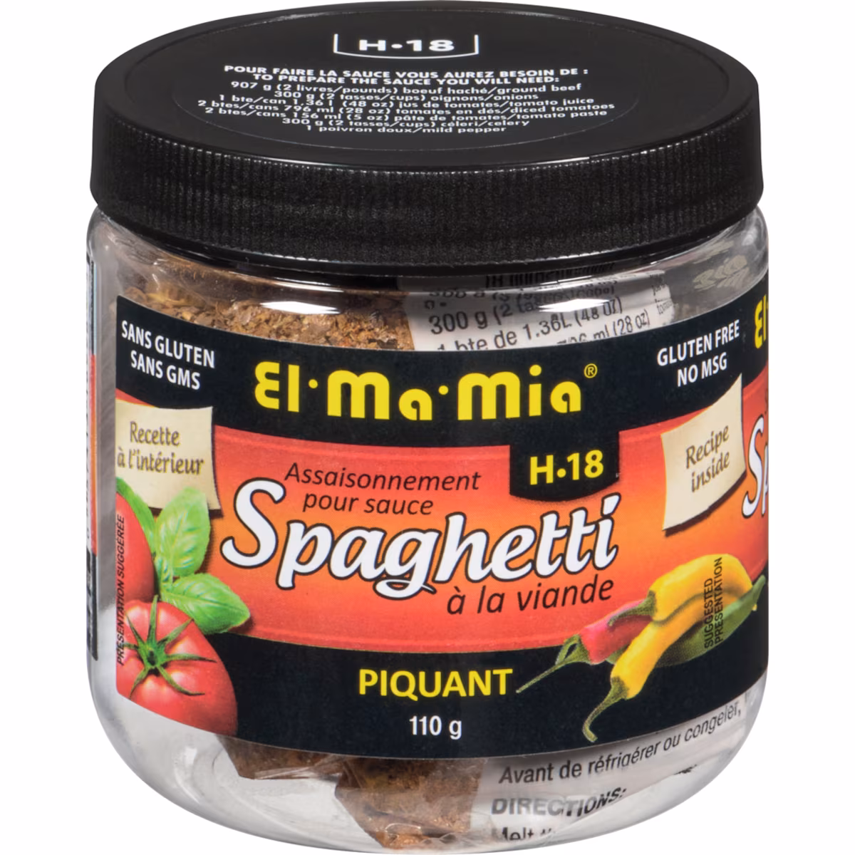 Préparation dépices pour sauce pour spaghetti