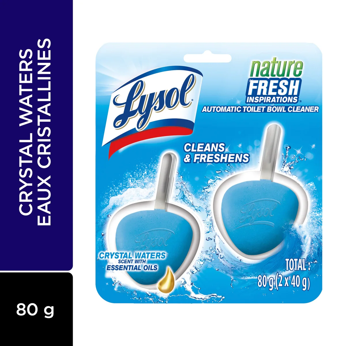 Nettoyant pour cuvette automatique Aucun dégât, Eaux cristallines, nature FRESH INSPIRATIONS
