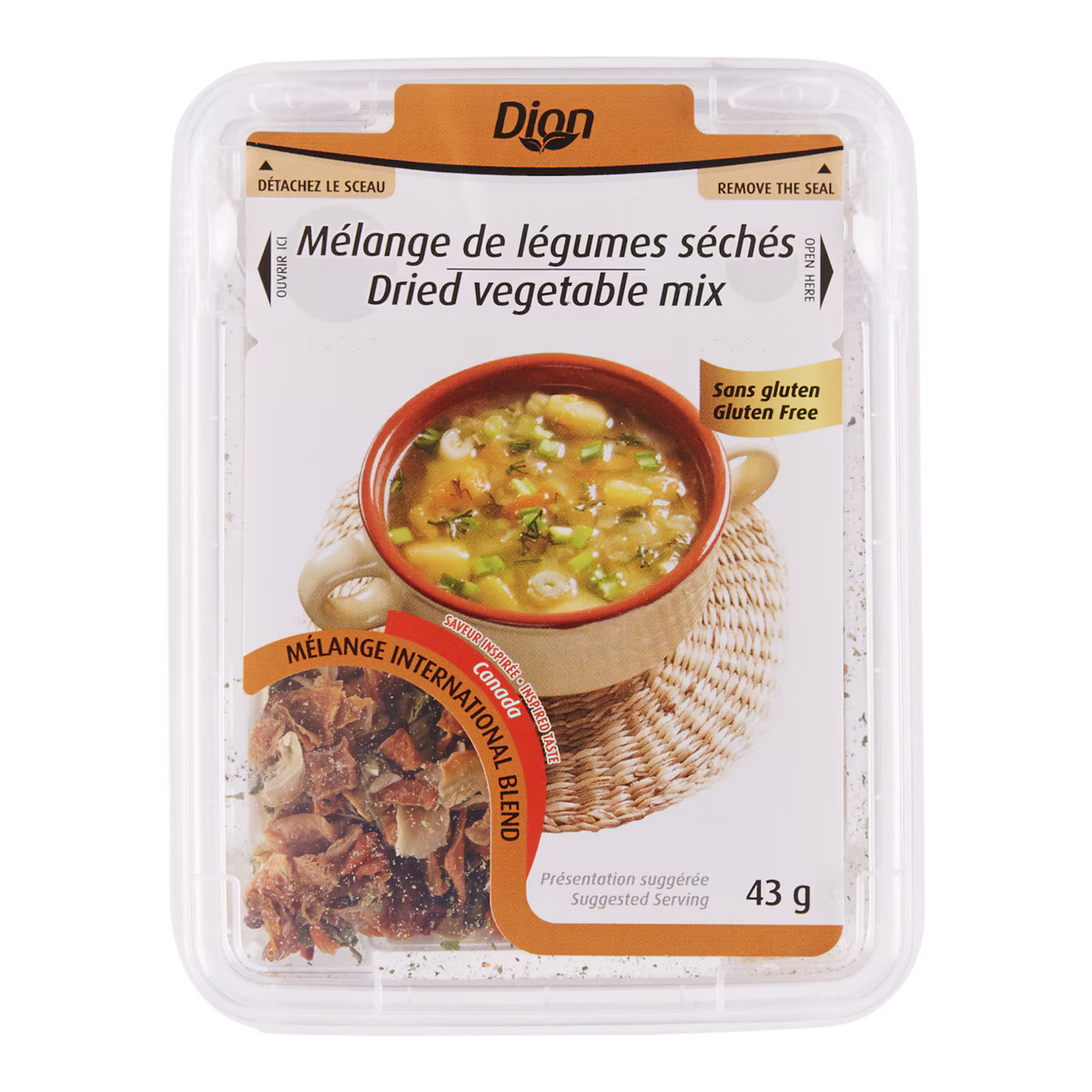 Mélange de légumes séchés