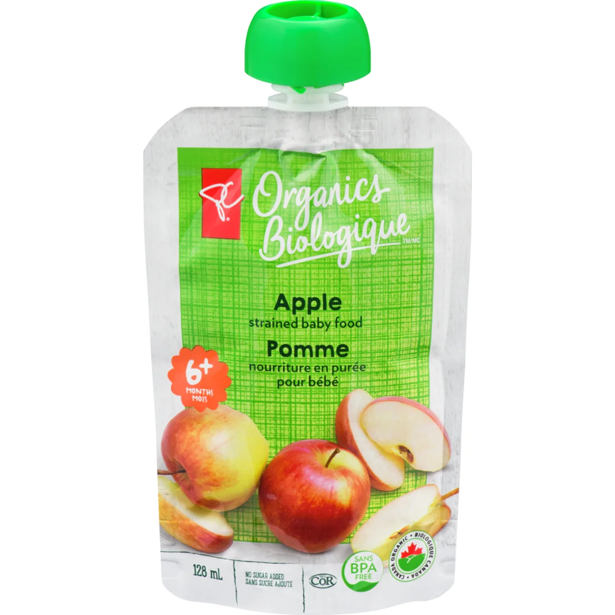 Nourriture en purée pour bébés pomme