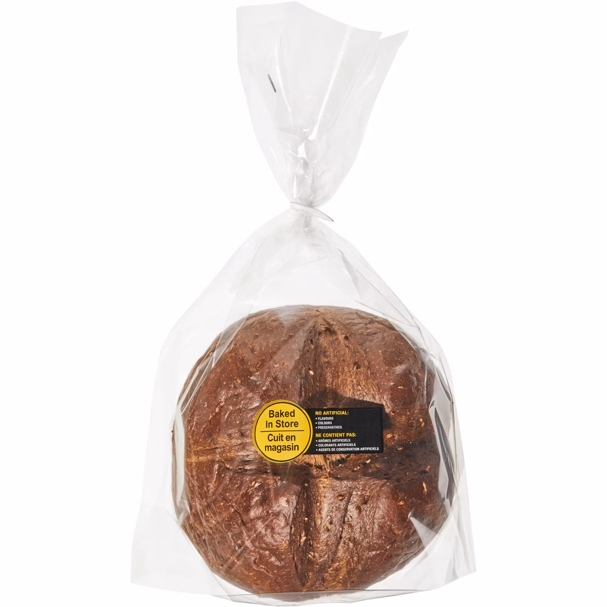 Boule de pain Pumpernickel, non tranchée
