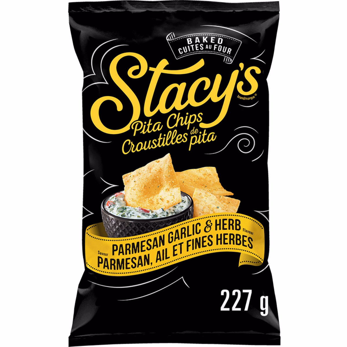 Croustilles de pita Saveur Parmesan, ail et fines herbes 227g