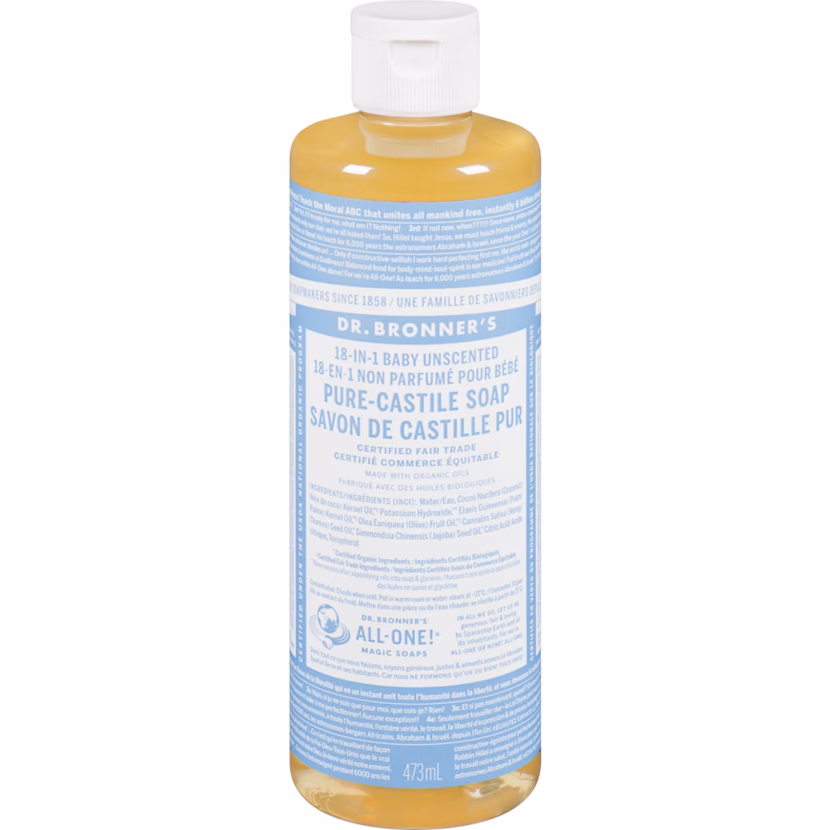 Savon de Castille pur liquide doux pour bébé