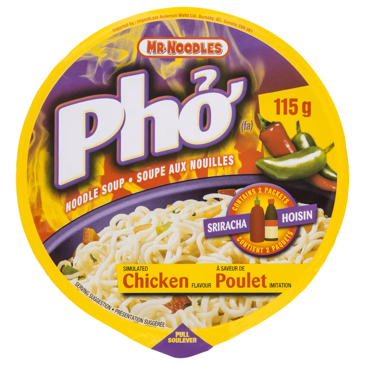 Soupe aux nouilles Pho poulet
