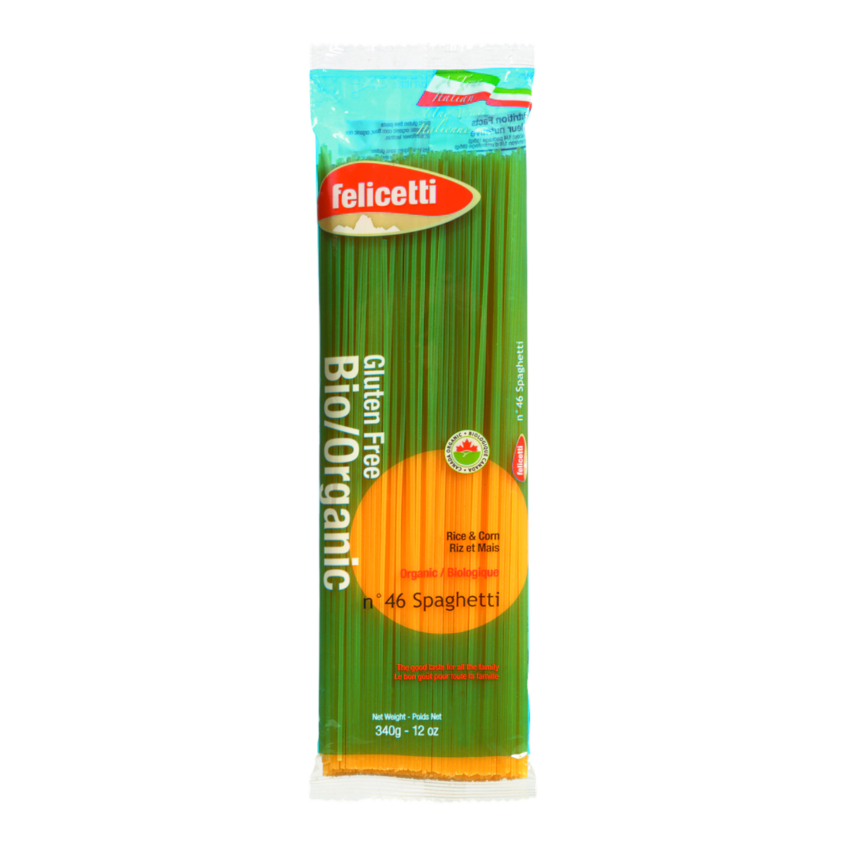 Spaghetti de riz et de maïs biologiques