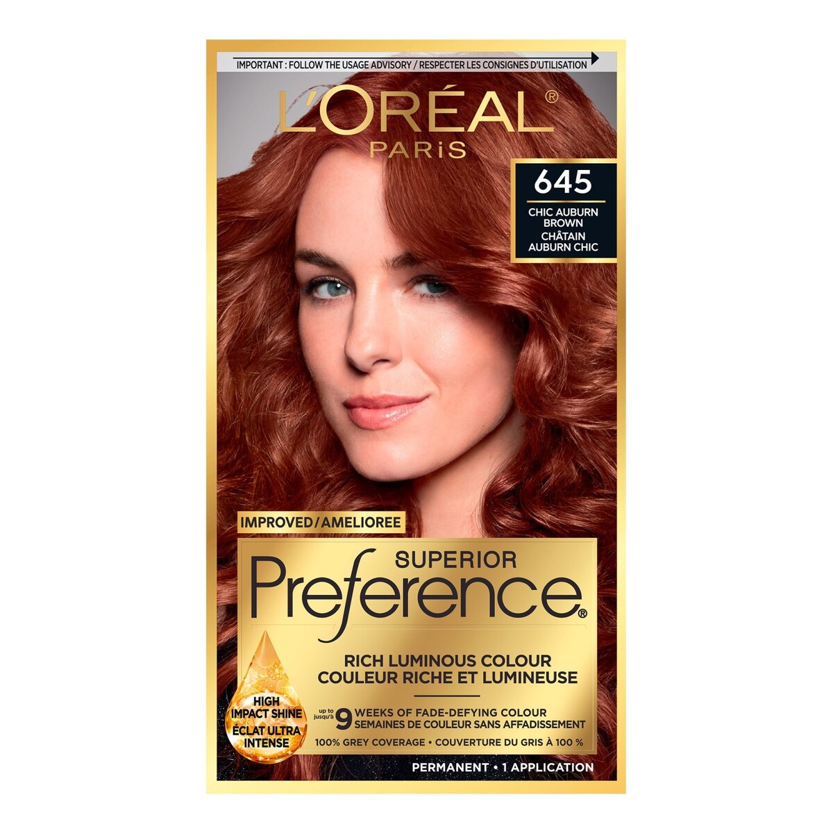 Colorant capillaire Superior Preference645 Châtain auburn