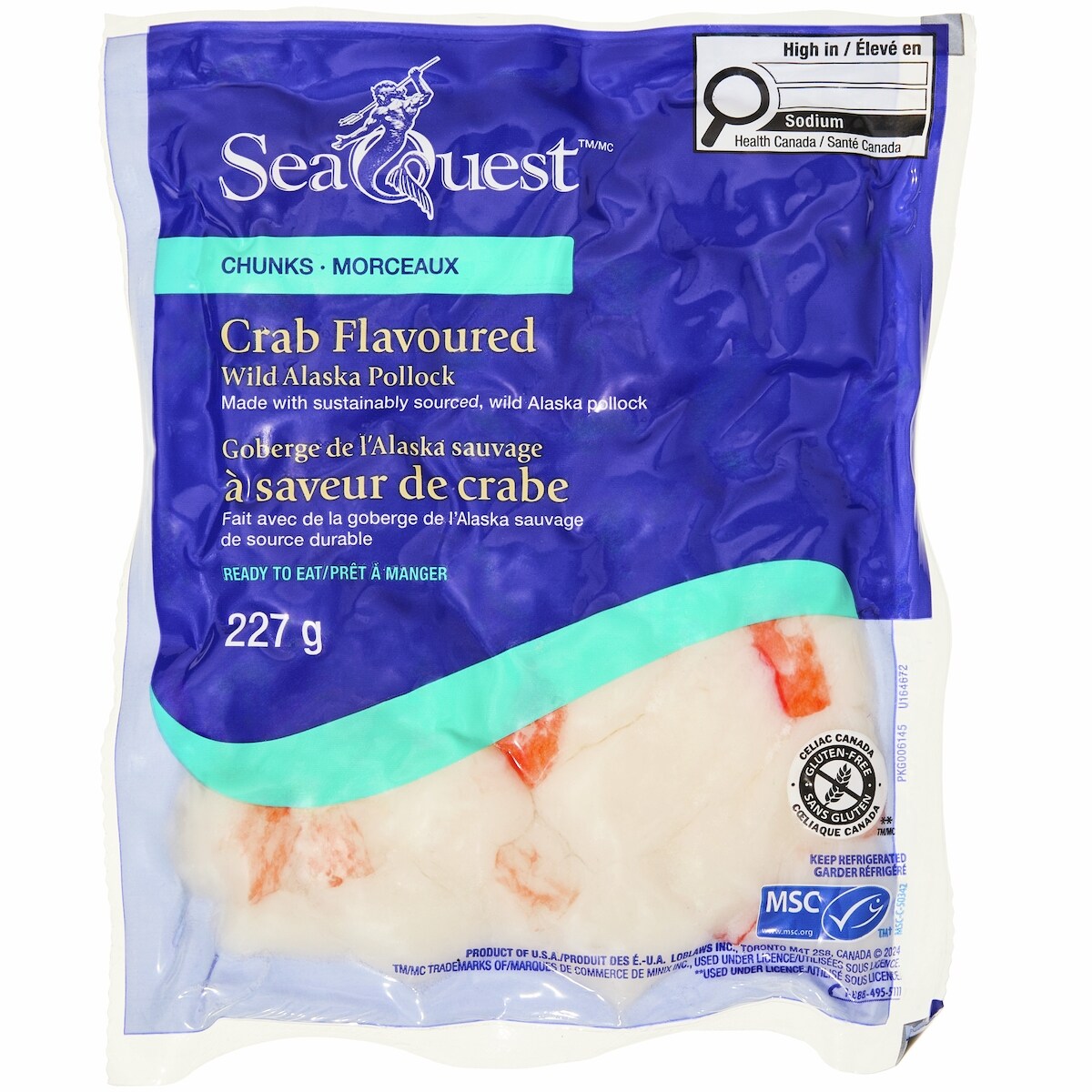 Goberge de lAlaska sauvage à saveur de crabe en morceaux