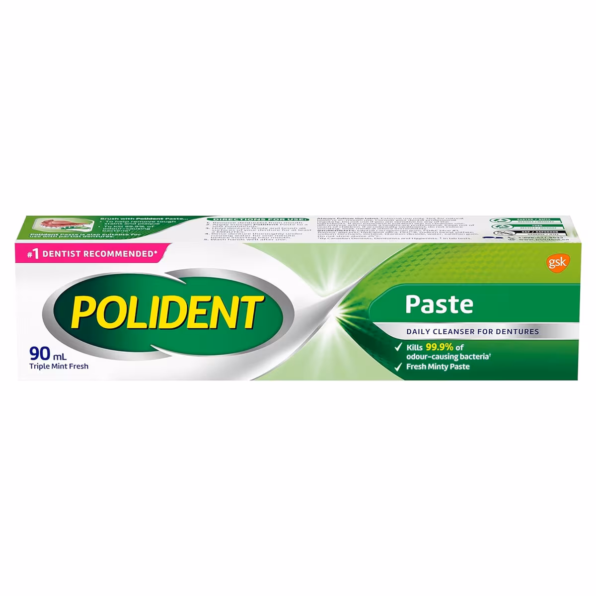 Pâte nettoyante pour dentier menthe
