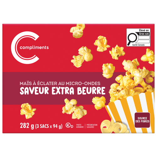 Compliments Maïs à éclater extra beurre 282 g