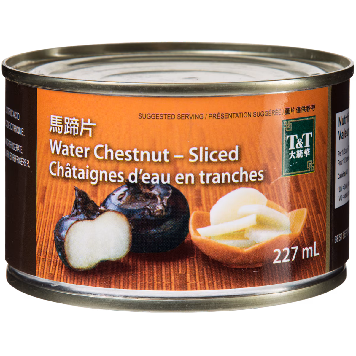 Châtaignes deau tranchées