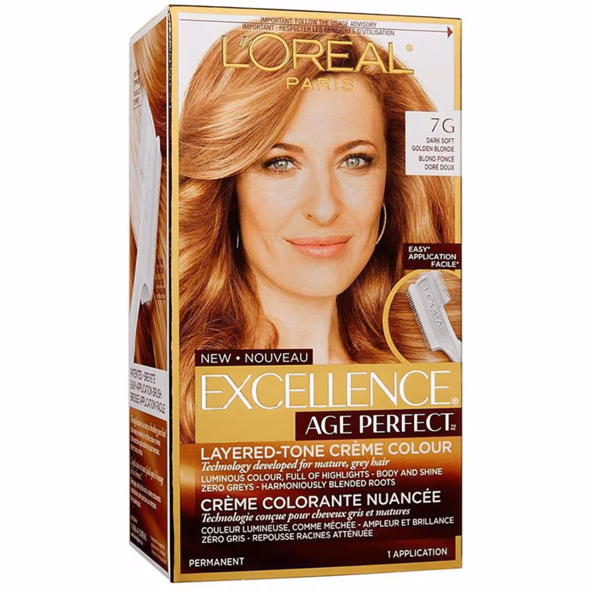 Colorant capillaire Excellence Age Perfect7G blond foncé doré doux