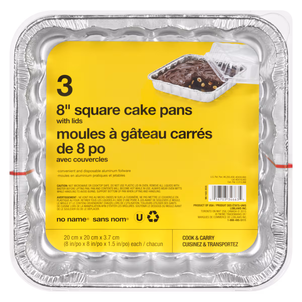 Moules à gâteau carrés avec couvercles