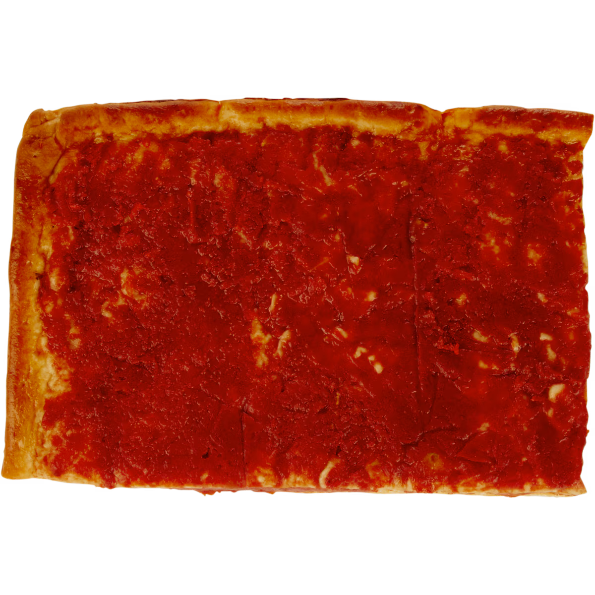 Pizza aux tomates, quart de plaque