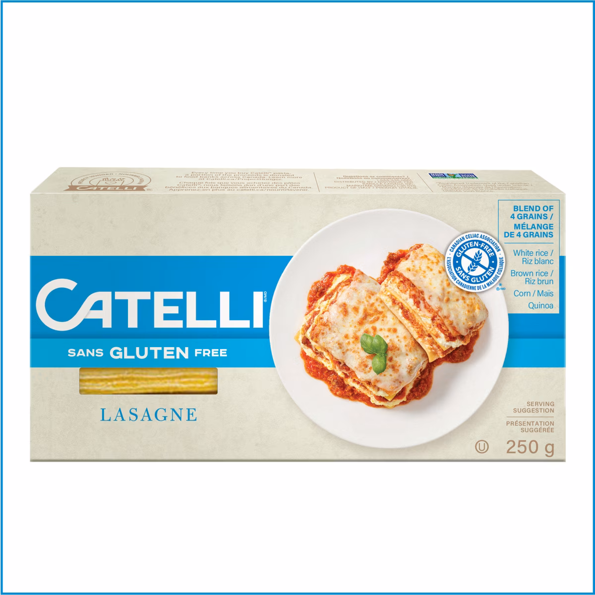 Pâtes sans gluten, Lasagne