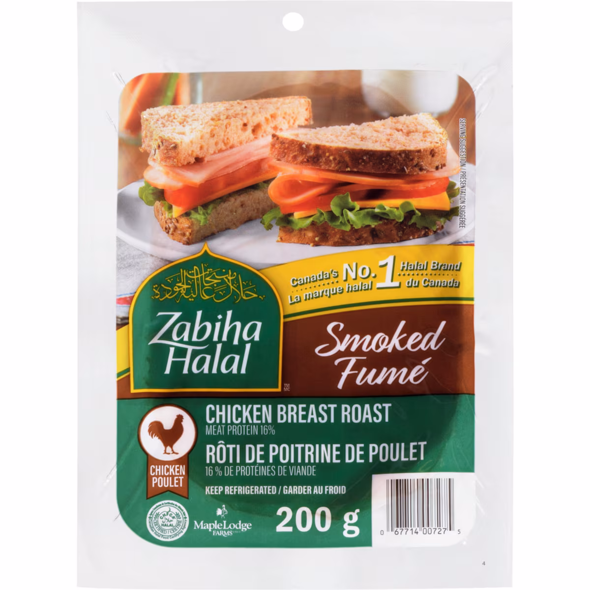 Poitrine de poulet fumée