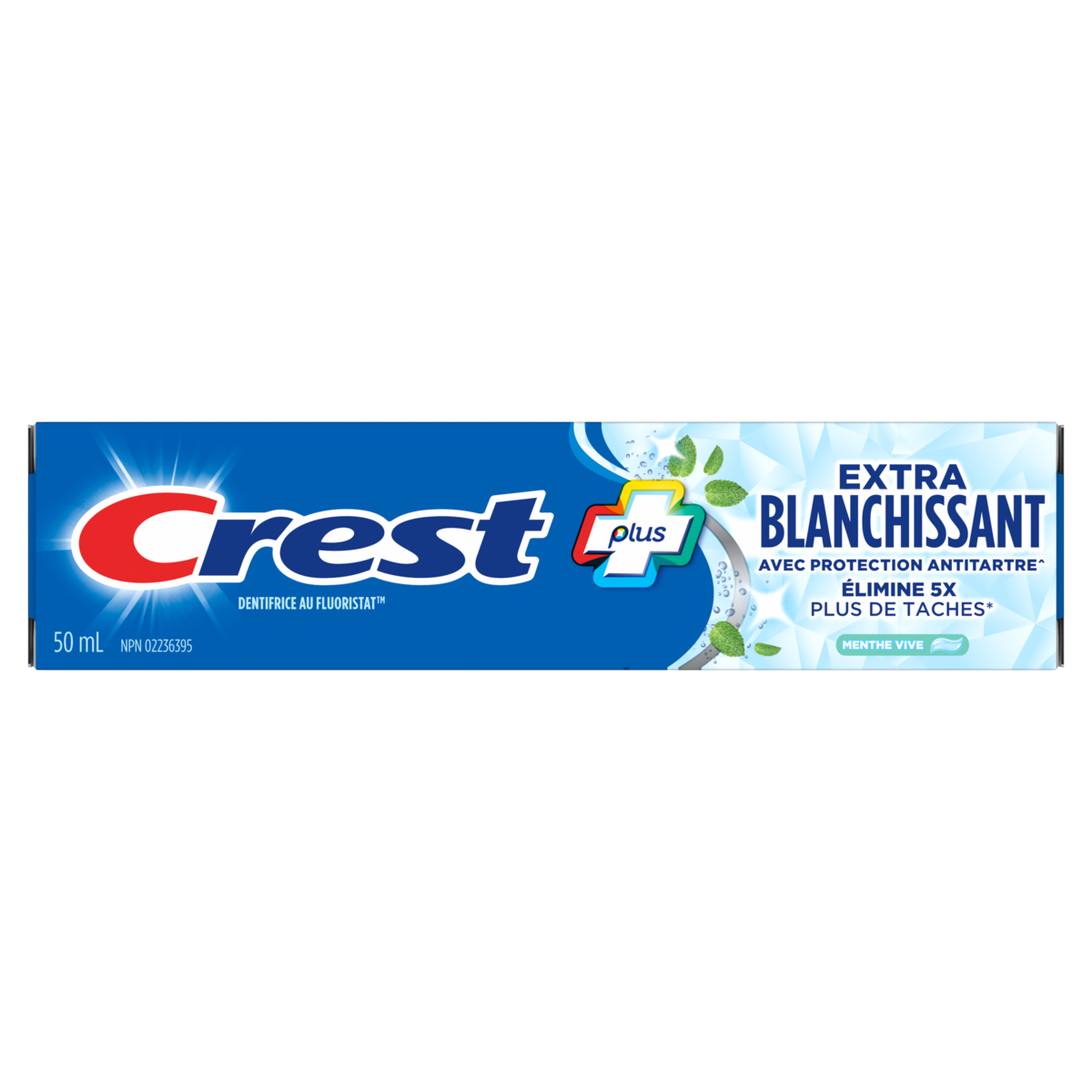 Extra blanchissant avec protection antitartre Dentifrice Menthe vive