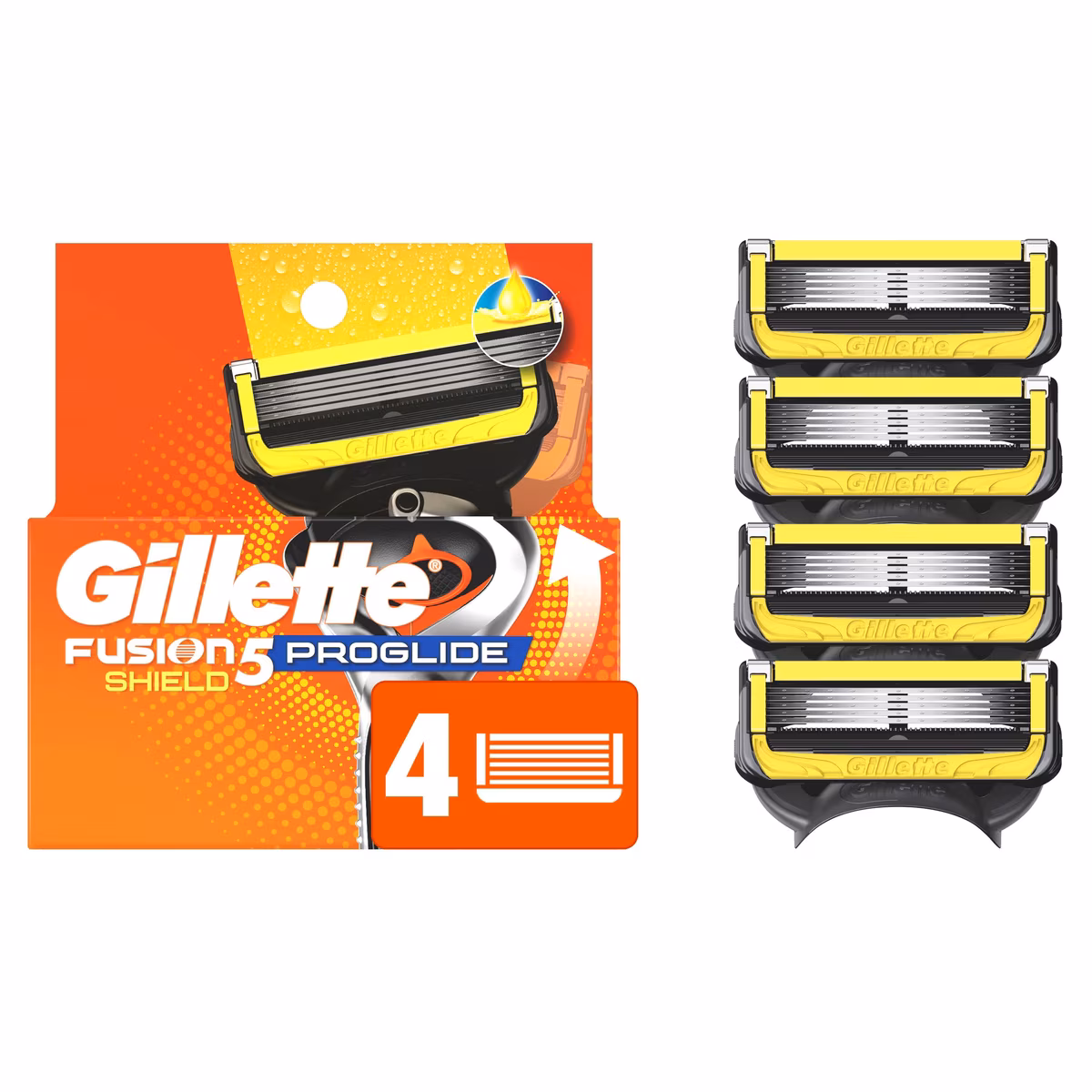 Cartouches de rechange de rasoir ProGlide Défense pour hommes, 4 cartouches de rechange de rasoir pour manche de rasoir Flex-pivot, 2x plus de lubrification, lame de précision pour hommes
