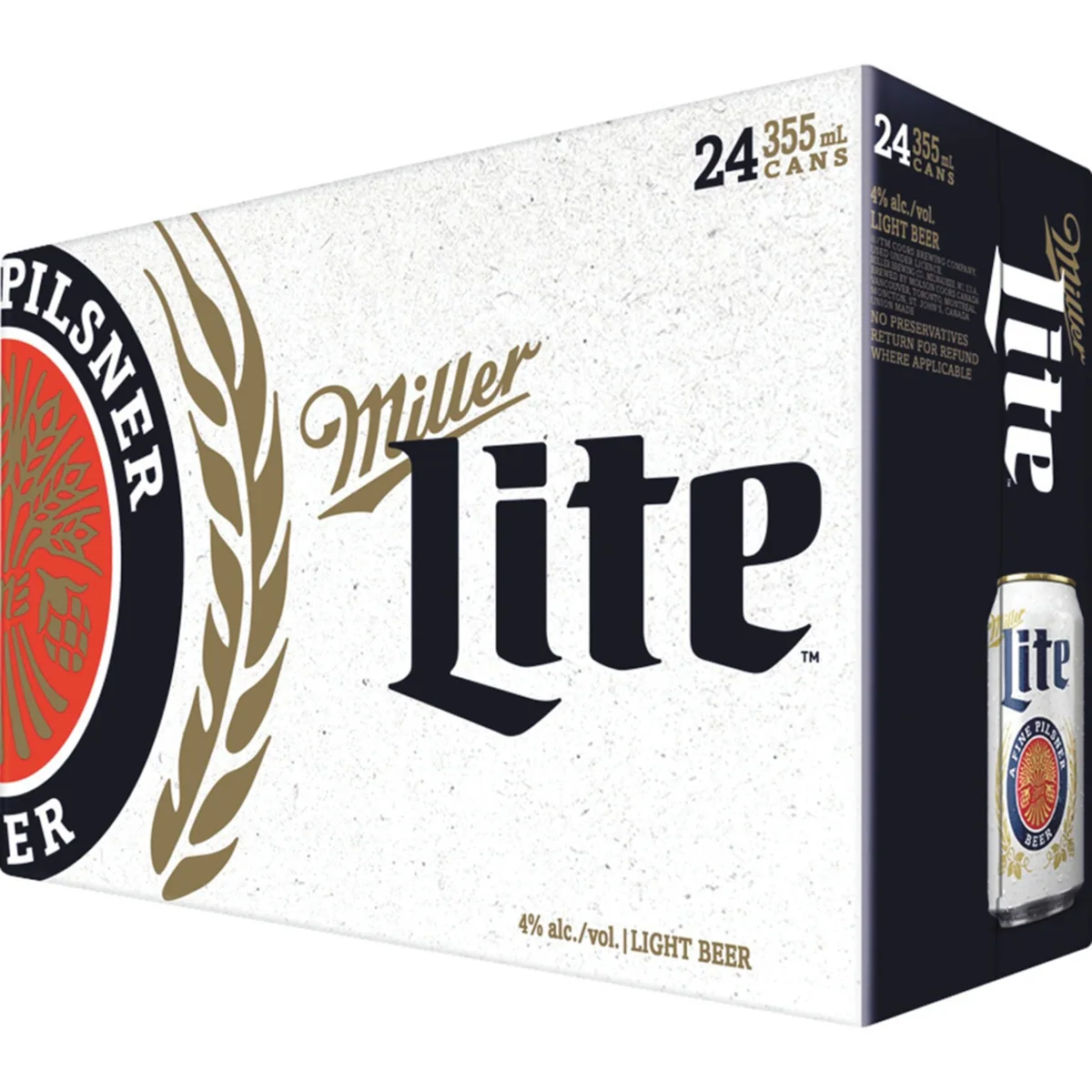 Miller Lite bière 24 canettes (Pièce didentité requise au moment du ramassage)