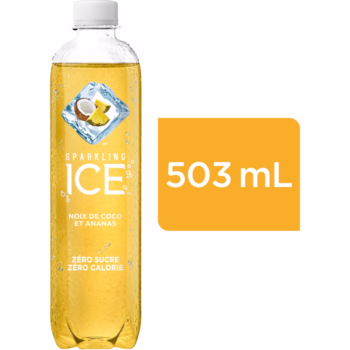 Boisson pétillante à saveur de noix de coco et d'ananas