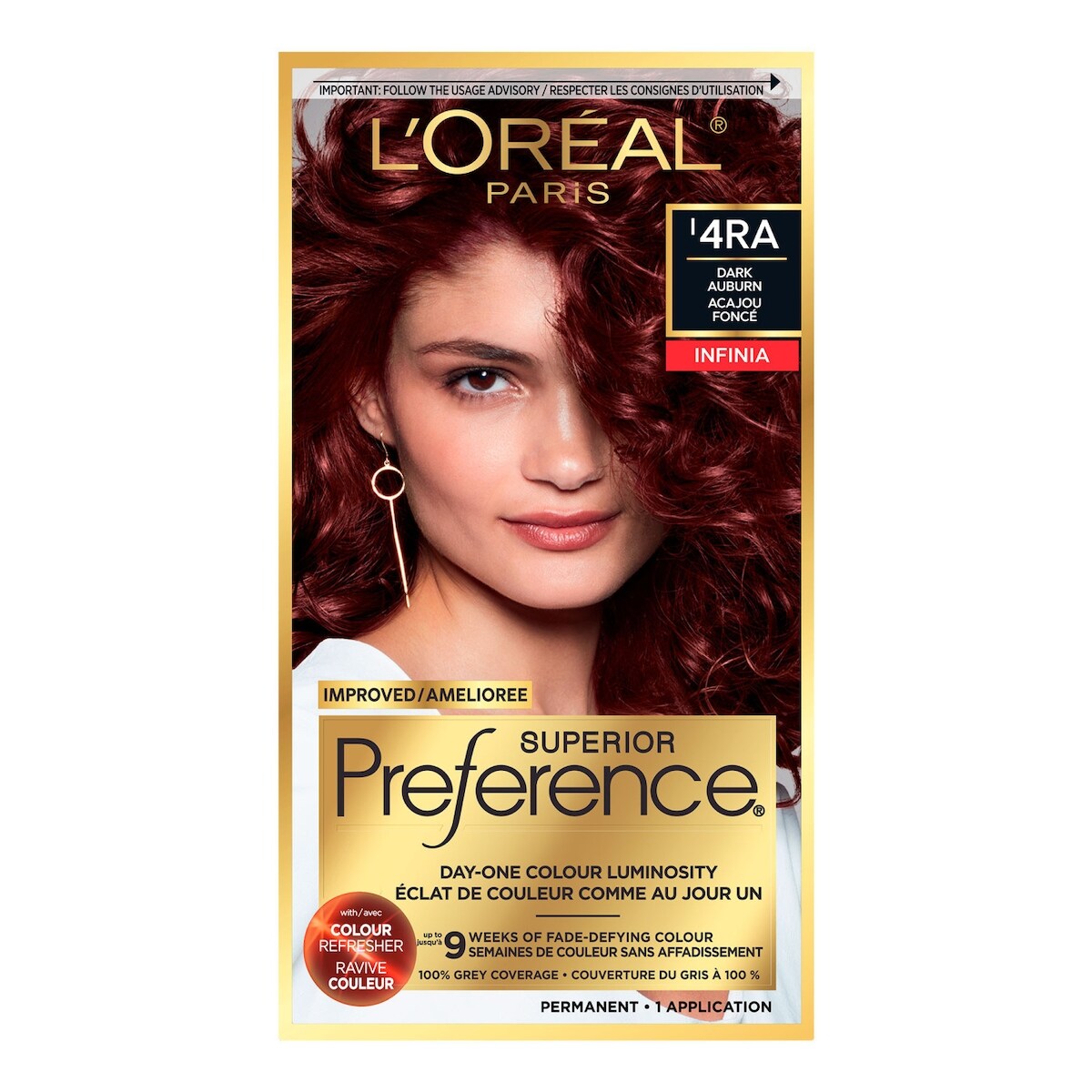 Colorant capillaire nuance Auburn foncé Infinia