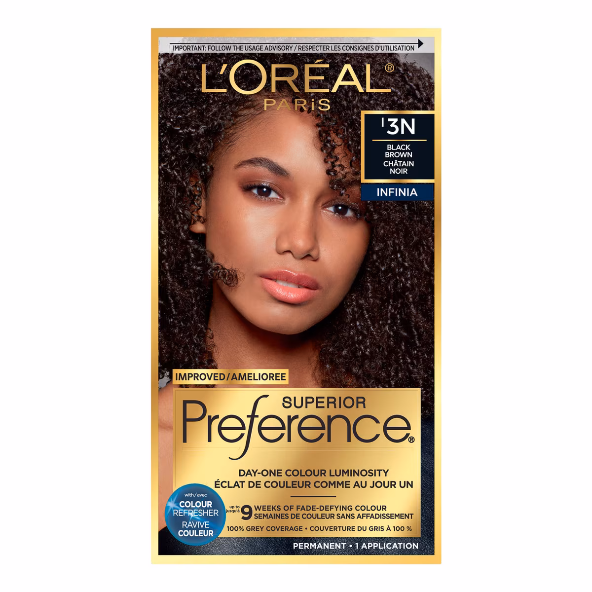 Colorant capillaire nuance Noir brun Paris Infinia