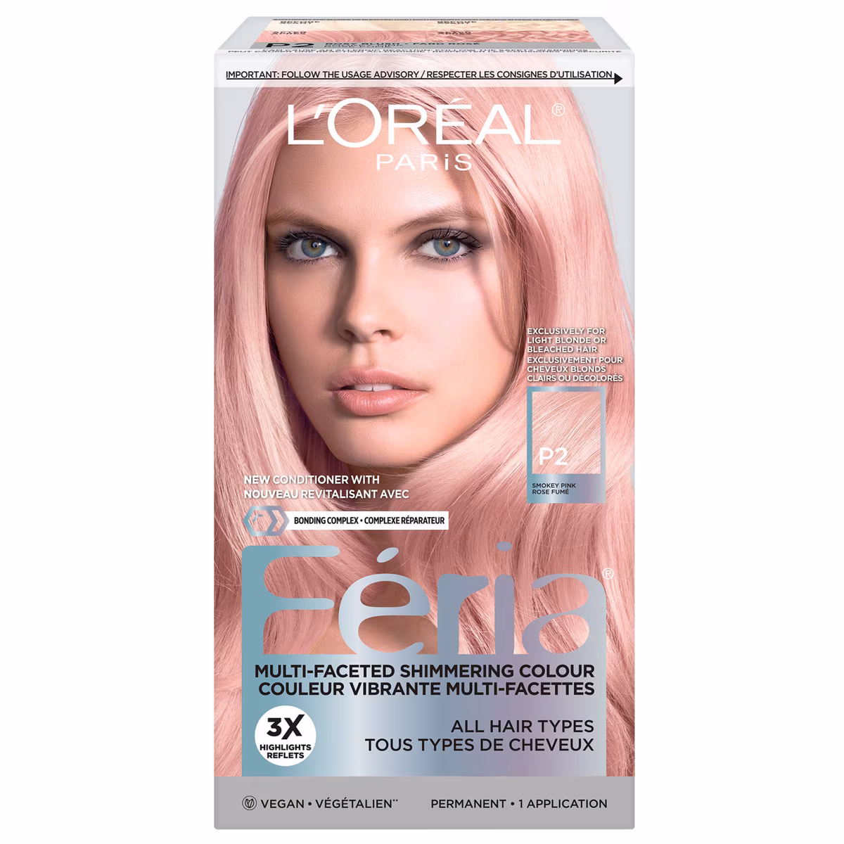 Colorant capillaire Féria Smokey Pastels rose