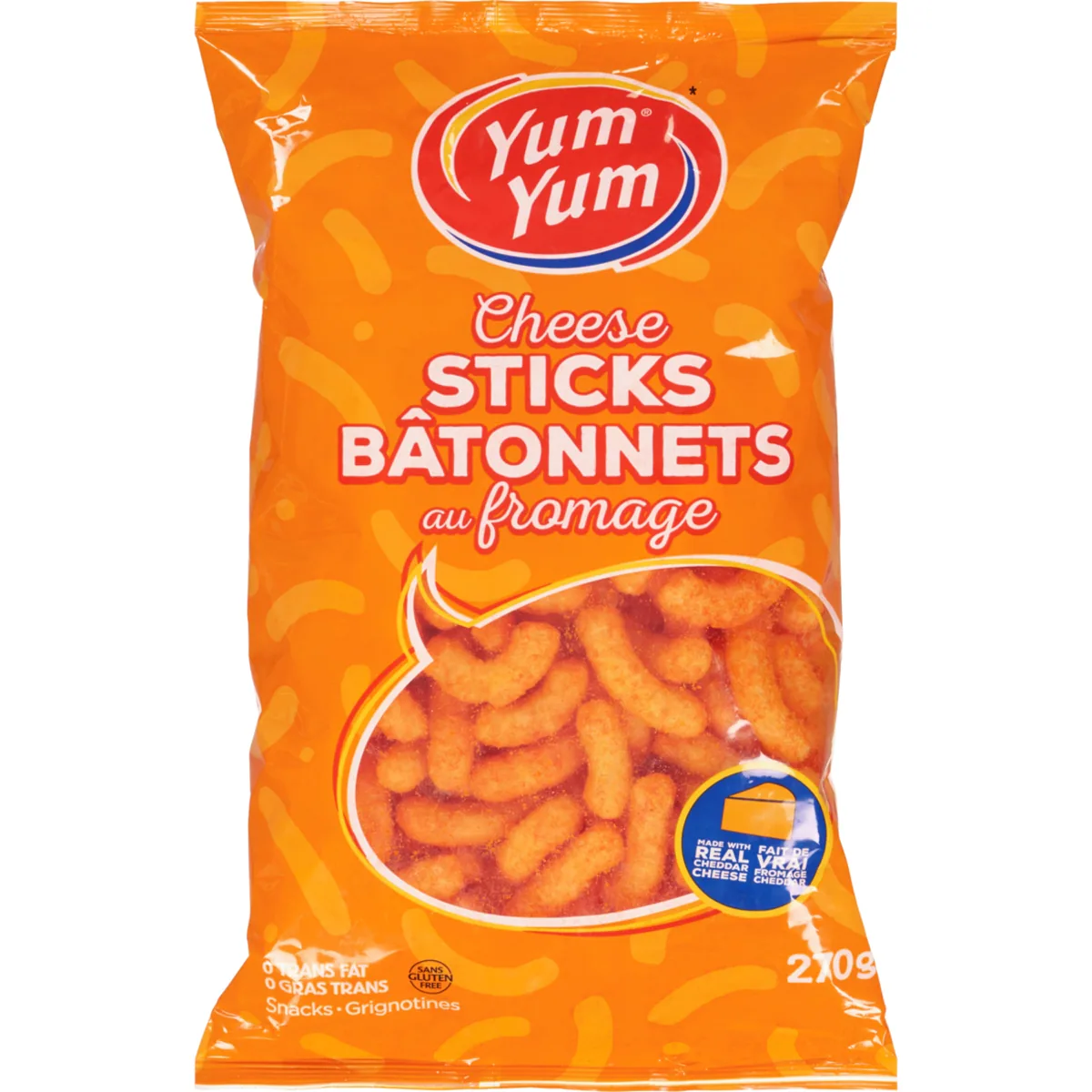 Grignotines bâtonnets au fromage