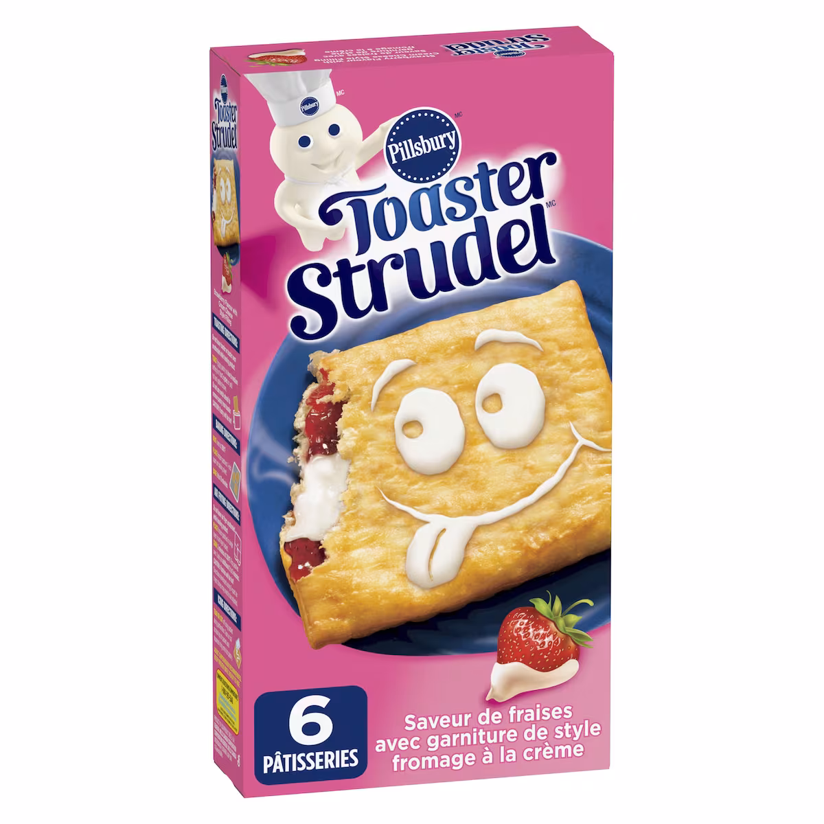 Pâtisseries aux fraises et fromage à la crème avec glaçage