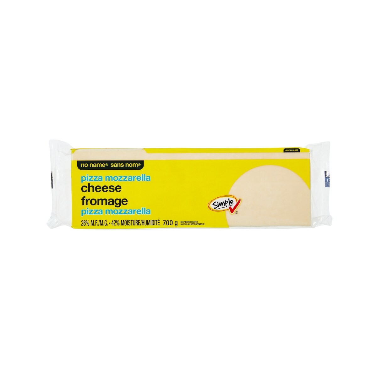 Fromage pizza mozzarella, 28% M.G.