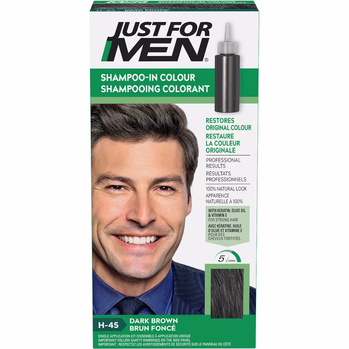 Shampooing colorant, brun foncé
