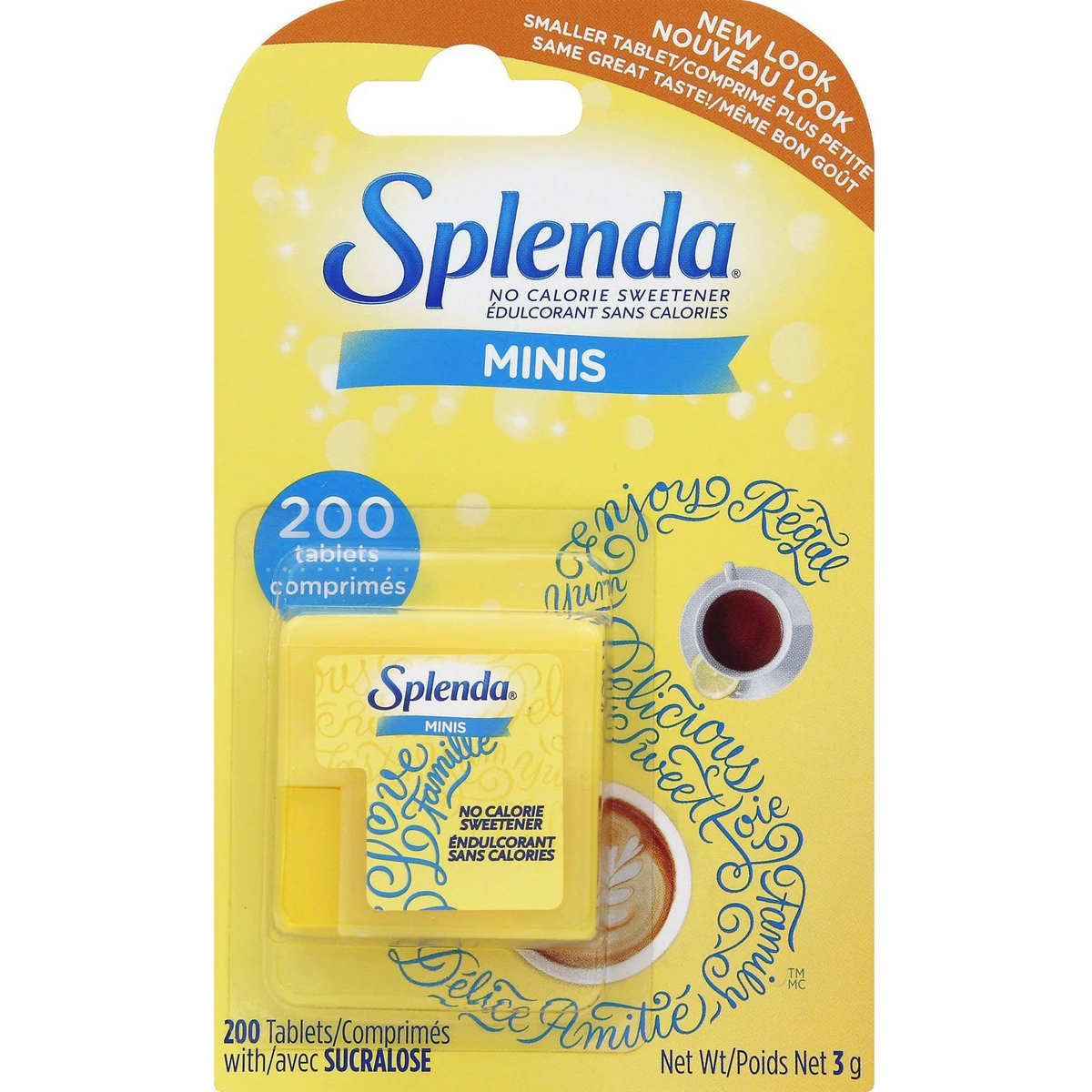 Mini-tablettes d'édulcorant Soluble sans Calorie