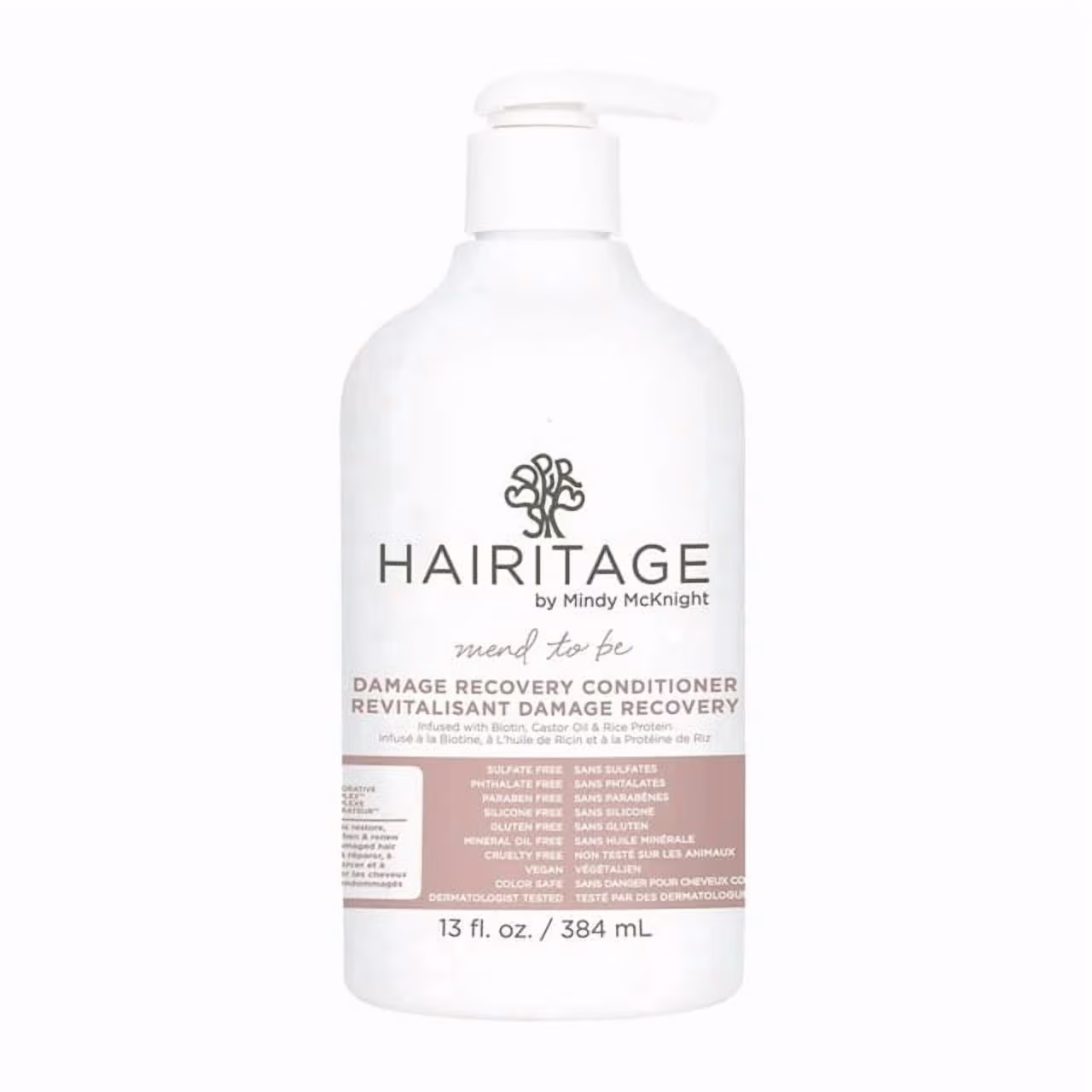 Hairitage mend to be damage recovery après-shampooing hydratant + huile de ricin.