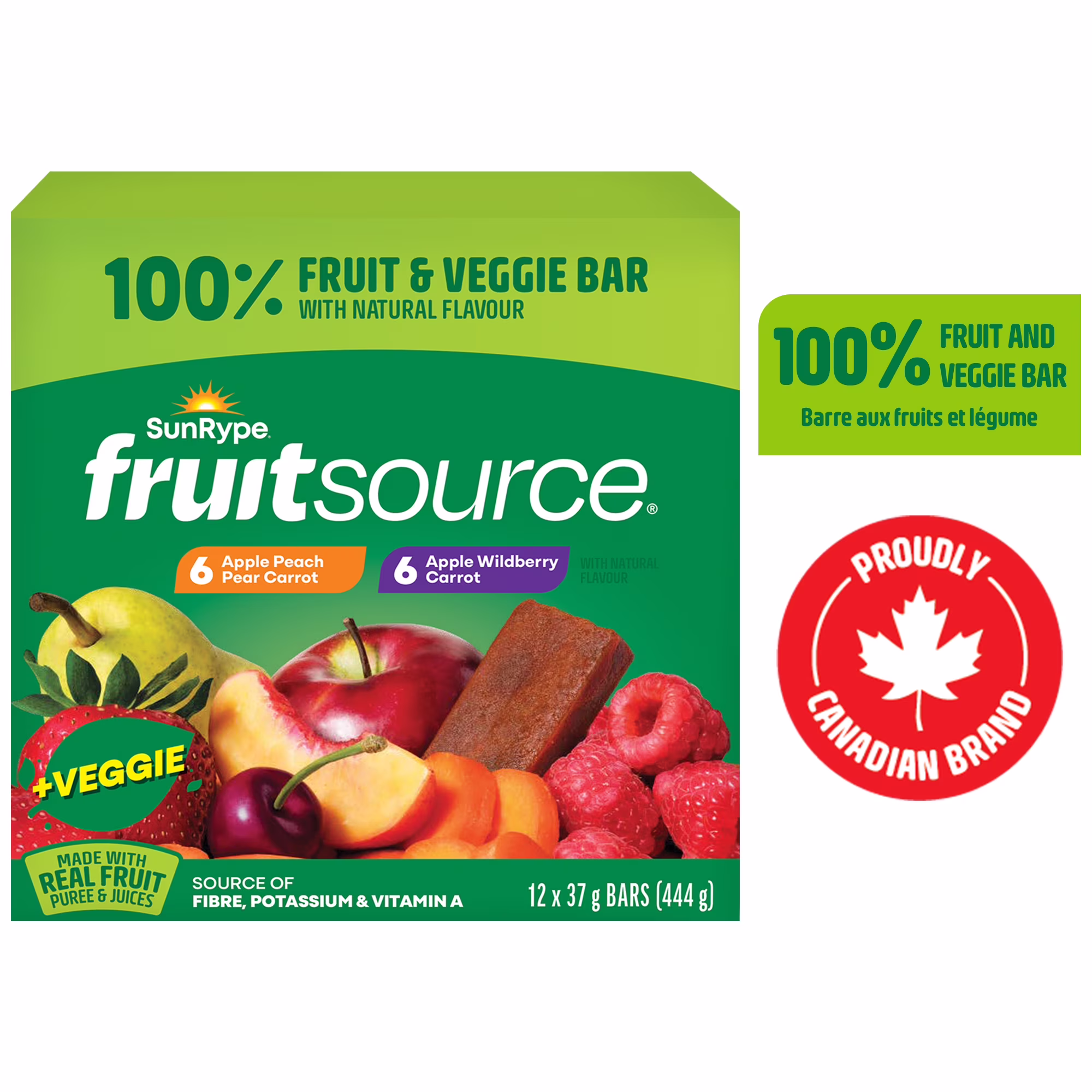 Boîte de barres 100 % fruits et légumes Fruitsource