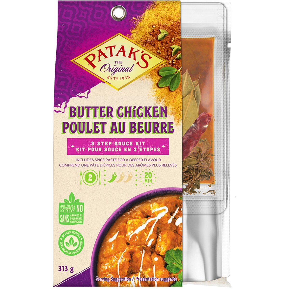Kit à sauce de cuisson 3 étapes Poulet au Beurre