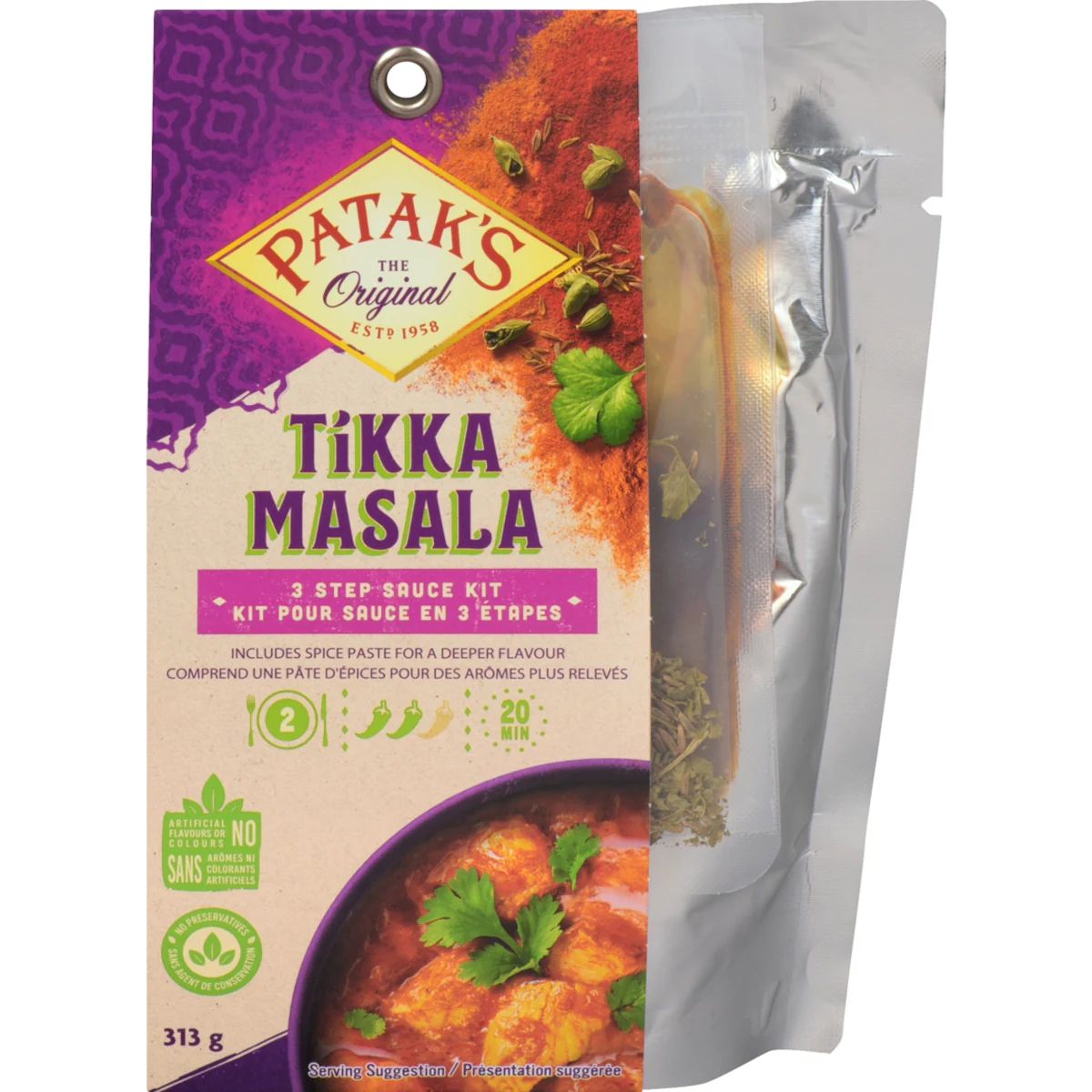Kit à sauce de cuisson 3 étapes Tikka Masala