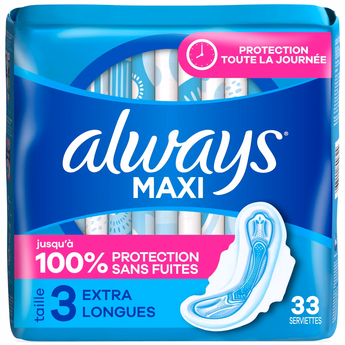 Serviettes hygiéniques Maxi, serviettes extra longues super
