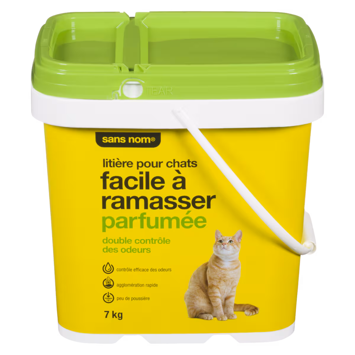 Litière pour chats facile à ramasser double contrôle des odeurs, parfumée