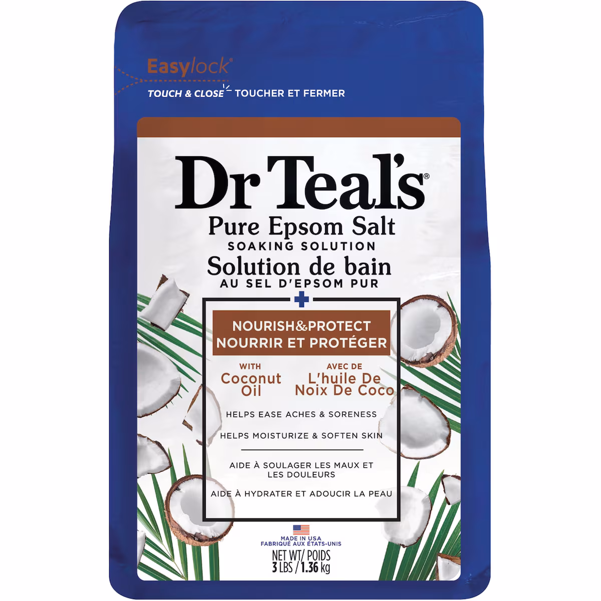 Sel d'Epsom pur Huile de coco