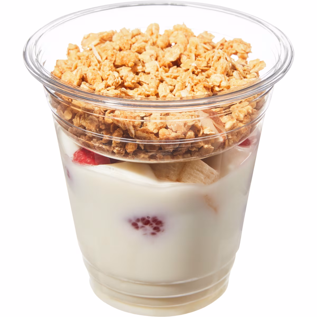 Parfait aux framboises et bananes