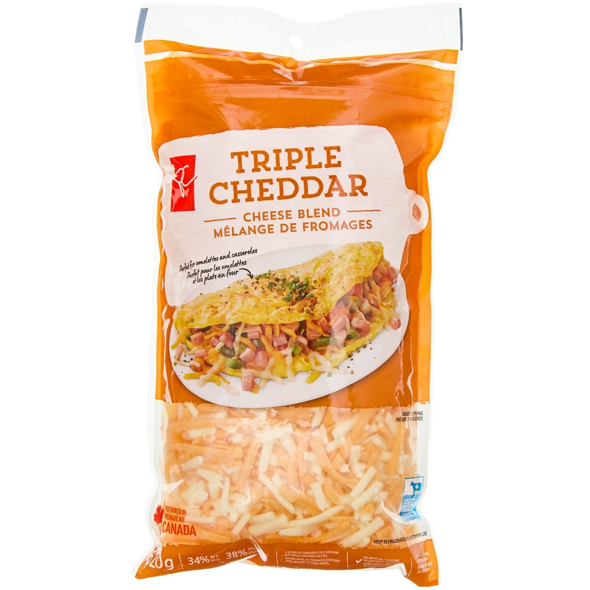 Mélange de fromages râpés triple cheddar