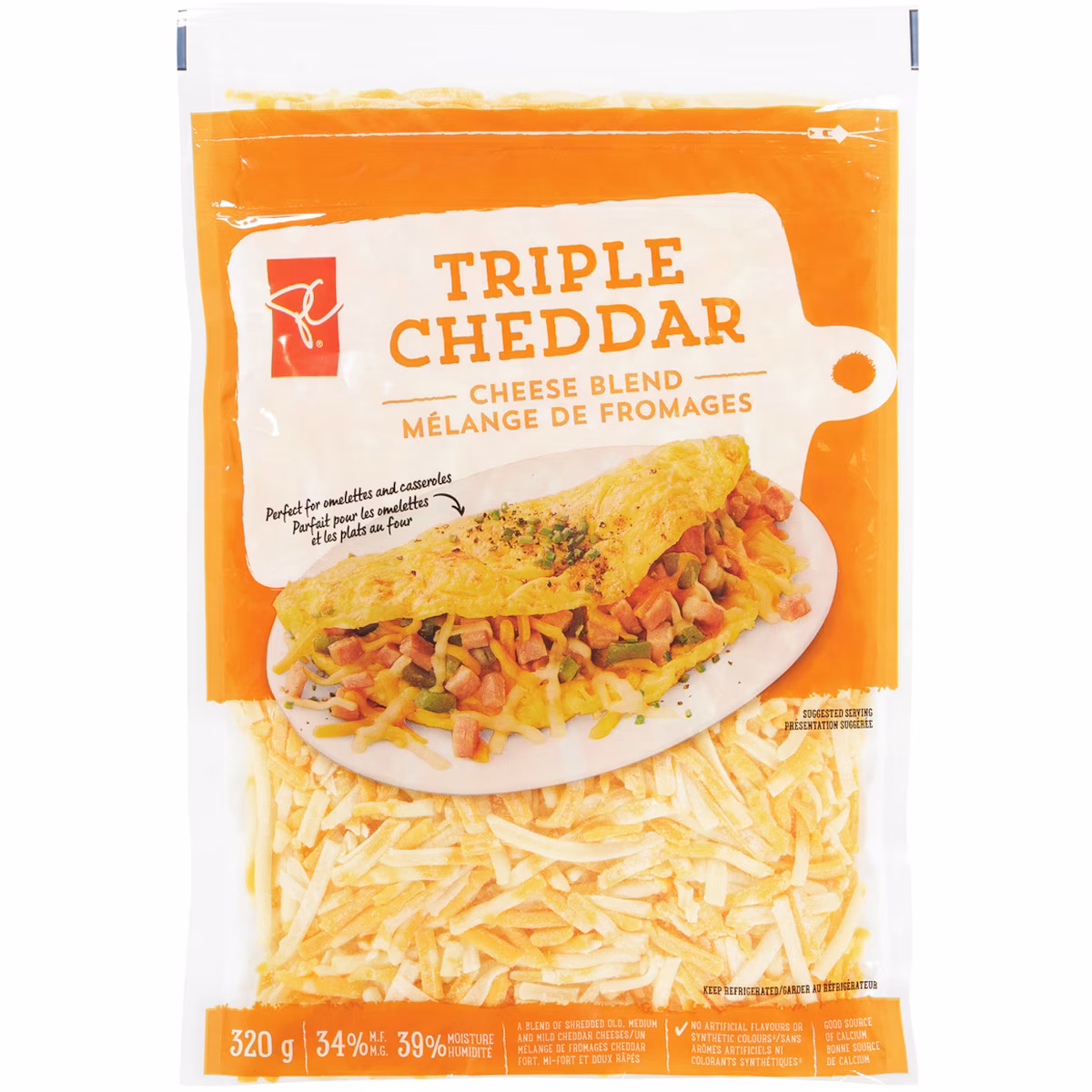 Mélange de fromages triple cheddar râpés